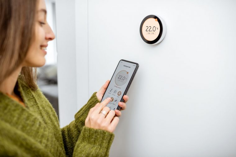 thermostat connecté au téléphone